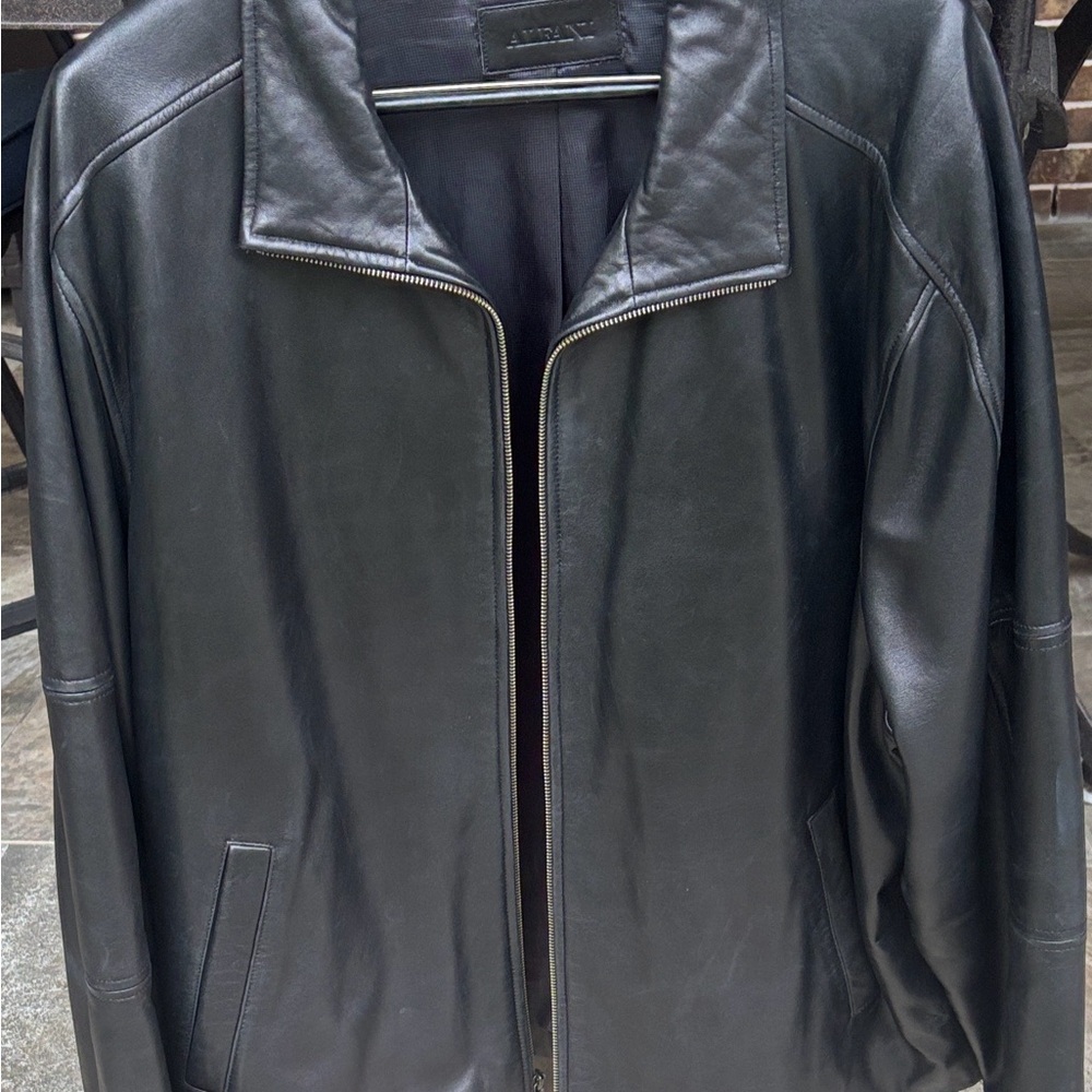 Alfani Men’s Black Leather Jacket XXL
